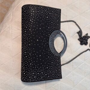Elegant Black Rhinestone Clutch